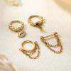 imageFansilver 16 PCS 16 G Septum Rings for Women Men Gold Septum Jewelry Horseshoe Clicker Septum Rings Surgical Steel Helix Cartilage Hoop Earrings Daith Tragus Septum Nose Piercing Jewelry 8MM