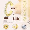 imageFansilver 18Pcs Ear Cuff Earrings for Women Non Piercing Gold Ear Cuffs 14K Gold Plated Earring Cuffs for Non Pierced Clip On Cartilage Earrings Adjustable Fake Earrings LightweightGold