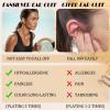 imageFansilver 18Pcs Ear Cuff Earrings for Women Non Piercing Gold Ear Cuffs 14K Gold Plated Earring Cuffs for Non Pierced Clip On Cartilage Earrings Adjustable Fake Earrings LightweightSilver
