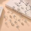 imageFansilver 18Pcs Ear Cuff Earrings for Women Non Piercing Gold Ear Cuffs 14K Gold Plated Earring Cuffs for Non Pierced Clip On Cartilage Earrings Adjustable Fake Earrings LightweightSilver