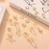 imageFansilver 18Pcs Ear Cuff Earrings for Women Non Piercing Gold Ear Cuffs 14K Gold Plated Earring Cuffs for Non Pierced Clip On Cartilage Earrings Adjustable Fake Earrings LightweightGold