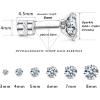 imageFansilver 20G Hypoallergenic Flat Back Earrings for Women Men Silver 14K Gold Stainless Steel Stud Earrings Brithstone Cubic Zirconia Studs Surgical Steel Cartilage Earrings for Sensitive EarsI6Pairs Screw back stud earrings
