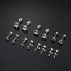 imageFansilver 20G Hypoallergenic Flat Back Earrings for Women Men Silver 14K Gold Stainless Steel Stud Earrings Brithstone Cubic Zirconia Studs Surgical Steel Cartilage Earrings for Sensitive EarsH 7Pairs  28MM Black CZ