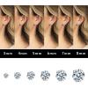 imageFansilver 20G Hypoallergenic Flat Back Earrings for Women Men Silver 14K Gold Stainless Steel Stud Earrings Brithstone Cubic Zirconia Studs Surgical Steel Cartilage Earrings for Sensitive EarsI6Pairs Screw back stud earrings