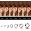 imageFansilver 20G Hypoallergenic Flat Back Earrings for Women Men Silver 14K Gold Stainless Steel Stud Earrings Brithstone Cubic Zirconia Studs Surgical Steel Cartilage Earrings for Sensitive EarsF 7Pairs  28mm rose gold
