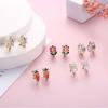 imageFansilver 28 Pairs Clip on Earrings for Girls Cute Animal Flower Rainbow Clip Earrings Set for Little Teens Girls Gold Clip on Earrings for Non Piercing Earsageover 3 years oldA Gold 28 pairs cute clip on earrings