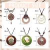 imageFansilver 6Pcs Long Wooden Pendant Necklaces for Women Bohemian Sweater Necklace Set Handmade VintageWooden Bird Leaf Tree Layered Pendant Necklace Brown Y Necklace Fashion Hippie Jewelry