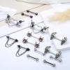 imageFansilver 7 Pairs 14G Nipple Rings Surgical Steel Nipple Piercing CZ Heart Butterfly Barbell Tongue Rings Set Cute Nipple Tongue Piercing Jewelry for WomenD Black Nipple Rings Set