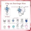 imageFansilver Clip on Earrings for Women Girls Hypoallergenic Flower Rainbow Butterfly Turtle Star Heart CZ Clip Earrings Set for Little Girls Silver NonPierced Earrings Pack for Teens Girls 12 PairsAAnimal Clip On Earrings