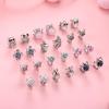 imageFansilver Clip on Earrings for Women Girls Hypoallergenic Flower Rainbow Butterfly Turtle Star Heart CZ Clip Earrings Set for Little Girls Silver NonPierced Earrings Pack for Teens Girls 12 PairsAAnimal Clip On Earrings