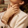 imageFansilver Gold Bracelets for Women 14K Gold Plated Stretch Beaded Bracelets Stackable Gold Bead Ball Bracelet for Women Trendy Gifts Adjustable Gold JewelrySetC 3PCS gold bracelets for women