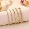 imageFansilver Gold Bracelets for Women 14K Gold Plated Stretch Beaded Bracelets Stackable Gold Bead Ball Bracelet for Women Trendy Gifts Adjustable Gold JewelrySetA 5PCS 14k gold beaded bracelets