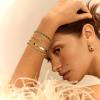 imageFansilver Gold Bracelets for Women 14k Real Gold Bangle Cuff Bracelet Set Gold Plated Beaded Paperclip Cuban Chain Bracelet Cubic Zirconia Tennis Bracelet for Women StackBKnot Gold Bangle Bracelets