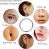 imageFansilver Titanium Nose Rings 20G 18G 16G Nose Ring Hoops ASTM F136 Titanium Septum Rings Helix Cartilage Tragus Lip Rings Piercing Jewelry for Women Men1Pcs Silver Nose Ring