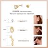 imageSAILIMUE 16Pcs 16G Cartilage Earrings Studs for Women Surgical Stainless Steel Helix Tragus Couch Hoop Piercing Earrings Set Opal Shiny CZ Cartilage Earrings SilverGoldRose Gold ToneAGold
