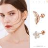 imageSAILIMUE 16Pcs 16G Cartilage Earrings Studs for Women Surgical Stainless Steel Helix Tragus Couch Hoop Piercing Earrings Set Opal Shiny CZ Cartilage Earrings SilverGoldRose Gold ToneBRose gold