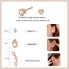 imageSAILIMUE 16Pcs 16G Cartilage Earrings Studs for Women Surgical Stainless Steel Helix Tragus Couch Hoop Piercing Earrings Set Opal Shiny CZ Cartilage Earrings SilverGoldRose Gold ToneBRose gold