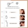 imageSAILIMUE 16Pcs 16G Cartilage Earrings Studs for Women Surgical Stainless Steel Helix Tragus Couch Hoop Piercing Earrings Set Opal Shiny CZ Cartilage Earrings SilverGoldRose Gold ToneC Silver