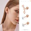 imageSAILIMUE 16Pcs 16G Cartilage Earrings Studs for Women Surgical Stainless Steel Helix Tragus Couch Hoop Piercing Earrings Set Opal Shiny CZ Cartilage Earrings SilverGoldRose Gold ToneBRose gold