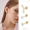 imageSAILIMUE 16Pcs 16G Cartilage Earrings Studs for Women Surgical Stainless Steel Helix Tragus Couch Hoop Piercing Earrings Set Opal Shiny CZ Cartilage Earrings SilverGoldRose Gold ToneAGold