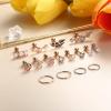 imageSAILIMUE 16Pcs 16G Cartilage Earrings Studs for Women Surgical Stainless Steel Helix Tragus Couch Hoop Piercing Earrings Set Opal Shiny CZ Cartilage Earrings SilverGoldRose Gold ToneBRose gold