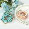 imageSAILIMUE 4 Sets Bohemian Stackable Bead Bracelets for Women Multicolor Stretch Beaded Bracelets Layered  Adjustable Bracelet Pink Black Turquoise Stretch Bracelets