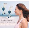 imageSAILIMUE 5Pairs Clip on Earrings Dangle Set for Women Cute Moon and Star Earrings Non Pierced Ear Clip Saturn Earrings