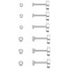 imageFansilver 20G Hypoallergenic Flat Back Earrings for Women Men Silver 14K Gold Stainless Steel Stud Earrings Brithstone Cubic Zirconia Studs Surgical Steel Cartilage Earrings for Sensitive EarsC 6Pairs Tiny Earrings  2mm 3mm