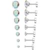 G. 7Pairs  2-8MM AB CZ