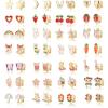 imageFansilver 28 Pairs Clip on Earrings for Girls Cute Animal Flower Rainbow Clip Earrings Set for Little Teens Girls Gold Clip on Earrings for Non Piercing Earsageover 3 years oldA Gold 28 pairs cute clip on earrings