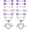 C. Purple Cute Nipple Rings