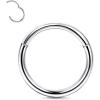imageFansilver Titanium Nose Rings 20G 18G 16G Nose Ring Hoops ASTM F136 Titanium Septum Rings Helix Cartilage Tragus Lip Rings Piercing Jewelry for Women Men1Pcs Silver Nose Ring