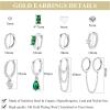 imageFansilver 13Pairs Gold Hoop Earrings for Women 14K Gold Silver Plated Huggie Hoop Stud Earrings Set Small CZ Ball Stud Earrings Chain Hoop Earrings Hypoallergenic Dangle Hoop Earrings for Multiple PiercingB Silver Huggie Hoop Earrings