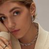 imageFansilver 13Pairs Gold Hoop Earrings for Women 14K Gold Silver Plated Huggie Hoop Stud Earrings Set Small CZ Ball Stud Earrings Chain Hoop Earrings Hypoallergenic Dangle Hoop Earrings for Multiple PiercingB Silver Huggie Hoop Earrings