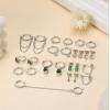 imageFansilver 13Pairs Gold Hoop Earrings for Women 14K Gold Silver Plated Huggie Hoop Stud Earrings Set Small CZ Ball Stud Earrings Chain Hoop Earrings Hypoallergenic Dangle Hoop Earrings for Multiple PiercingB Silver Huggie Hoop Earrings