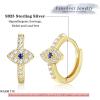 imageFansilver 14k Gold Plated Huggie Hoop Earrings for Women Men Sterling Silver Small Hoop Earrings Tiny CZ Cartilage Hoop Earrings Evil Eye