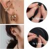 imageFansilver 30PCS Ear Cuff Earrings for Women NonPiercing Clip On Cartilage Helix Wrap Earrings Butterfly Pearl CZ Adjustable Ear Clip Fake Cartilage Earring