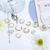 imageFansilver 30PCS Ear Cuff Earrings for Women NonPiercing Clip On Cartilage Helix Wrap Earrings Butterfly Pearl CZ Adjustable Ear Clip Fake Cartilage Earring