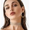 imageFansilver 610 Pairs Bamboo Earrings Set Hollow Casting HipHop Large Bamboo Earring For Women Oversize Different Shape Gold Hoop Earrings Set Fashion Rapper Accessories Jewelry6P