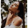imageFansilver 610 Pairs Bamboo Earrings Set Hollow Casting HipHop Large Bamboo Earring For Women Oversize Different Shape Gold Hoop Earrings Set Fashion Rapper Accessories Jewelry6P