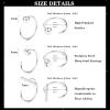 imageFansilver 925 Sterling Silver Half Hoop Earrings Small Huggie Hoop Earrings Ball Star Cubic Zirconia Half Hoops Cartilage Piercing Earrings 20G Nose Ring Hoop for Women Men