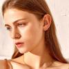 imageFansilver 925 Sterling Silver Half Hoop Earrings Small Huggie Hoop Earrings Ball Star Cubic Zirconia Half Hoops Cartilage Piercing Earrings 20G Nose Ring Hoop for Women Men