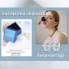 imageFansilver Sterling Silver Small Cross Hoop Earrings Cubic Zirconia Huggie Earrings for Women Men Dainty Cross Earrings