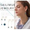 imageSAILIMUE 10 Pairs Clip on Earrings for Women Teens Dangle Earrings Clip Cute Moon and Star Earrings Non Pierced Ear Clip Set