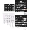 imageSAILIMUE 84 Pairs Assorted Multiple Stud Earrings Hoop Set Dangle Cute Hypoallergenic Earrings CZ Bow Butterfly Flower Leaf Ball Simple Drop Earrings Stud for Women Pack silver
