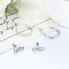 imageSAILIMUE 84 Pairs Assorted Multiple Stud Earrings Hoop Set Dangle Cute Hypoallergenic Earrings CZ Bow Butterfly Flower Leaf Ball Simple Drop Earrings Stud for Women Pack silver