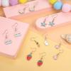 imageSAILIMUE Stainless Steel Earrings Cute Earrings Set for Girls Women Drop Dangle Earring Set Animal Flower Strawberry Moon Star Earrings Hypoallergenic Earrings for Sensitive Earsageover 3 years old