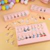 imageSAILIMUE Stainless Steel Earrings Cute Earrings Set for Girls Women Drop Dangle Earring Set Animal Flower Strawberry Moon Star Earrings Hypoallergenic Earrings for Sensitive Earsageover 3 years old