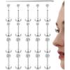 imageFansilver 16G Surgical Steel Tragus Conch Helix Piercing Jewelry Internal Thread CZ Flat Back Lip Studs Cartilage Earrings Hypoallergenic Forward Lip Monroe Labret Medusa Piercing JewelrySilver