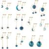 imageSAILIMUE 10 Pairs Clip on Earrings for Women Teens Dangle Earrings Clip Cute Moon and Star Earrings Non Pierced Ear Clip Set